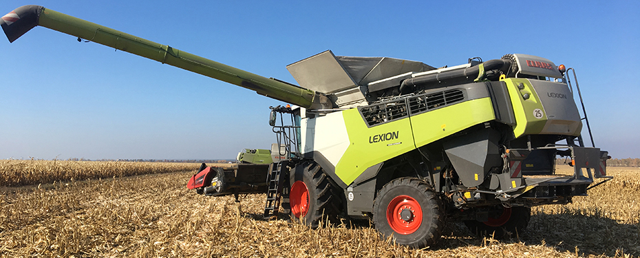 Демонстрация зерноуборочного комбайна CLAAS LEXION 7700